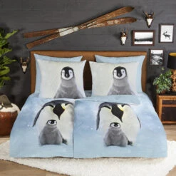 Good Morning Pinguïns Flanel Debedovertrek Multi-Lits-jumeaux (270 X 200/220 Cm) -Winkel Voor Premium Beddengoed 044f736ae73d4f80aaa9d4b1d019b734