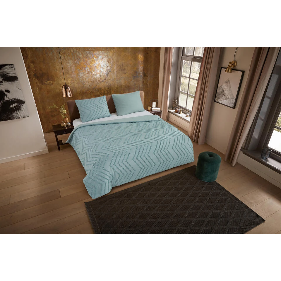 Pure Dekbedovertrek Luxe Groen-Lits-jumeaux (240 X 200/220 Cm) 4 Pure Dekbedovertrek Luxe Groen-Lits-jumeaux (240 X 200/220 Cm) - Afbeelding 2