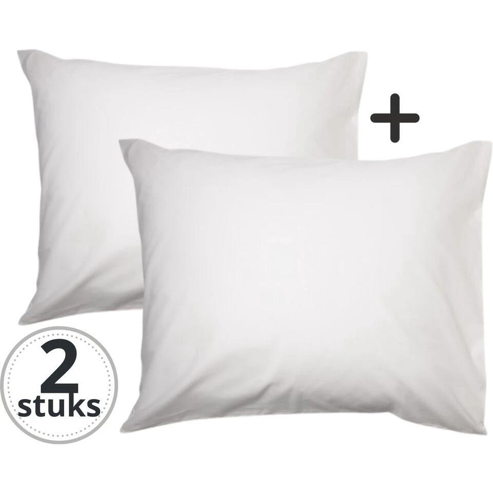 Zavelo Kussenslopen - Hotelkwaliteit - Set Van 2 Stuks - Ivoor - 60x70cm - 10... 4 Zavelo Kussenslopen - Hotelkwaliteit - Set Van 2 Stuks - Ivoor - 60x70cm - 10... - Afbeelding 2