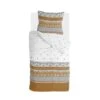 Walra - Dekbedovertrek Ikat Dreams - 140x220 Cm - Wit / Cognac 2 Walra - Dekbedovertrek Ikat Dreams - 140x220 Cm - Wit / Cognac -Winkel Voor Premium Beddengoed 1000012886