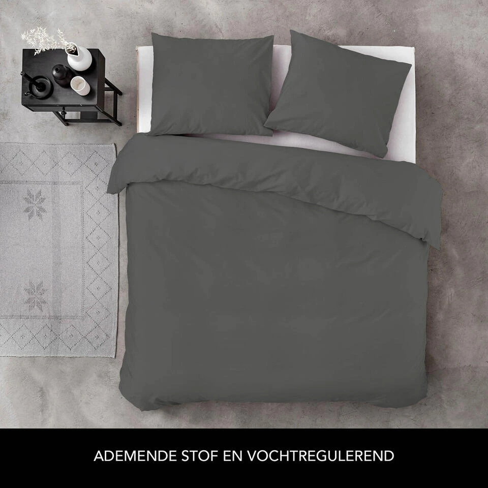 Byrklund - Dekbedovertrek Sleep Softly - 240x220 Cm - Off Black 4 Byrklund - Dekbedovertrek Sleep Softly - 240x220 Cm - Off Black - Afbeelding 2