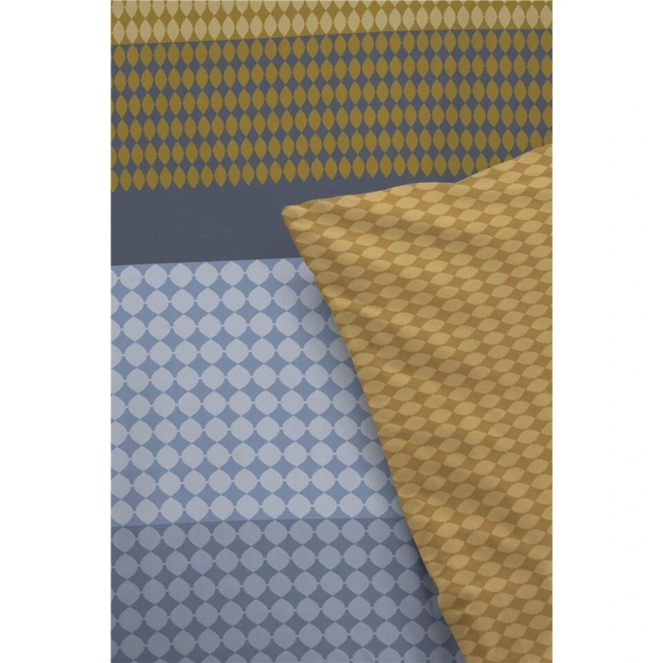 Byrklund - Dekbedovertrek Golden Stripes - 240x220 Cm - Okergeel 4 Byrklund - Dekbedovertrek Golden Stripes - 240x220 Cm - Okergeel - Afbeelding 2