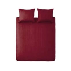 Ten Cate 100% Katoensatijnen Eenpersoons Dekbedovertrek - 140x200/220 - Rood -Winkel Voor Premium Beddengoed 1000023968 0101