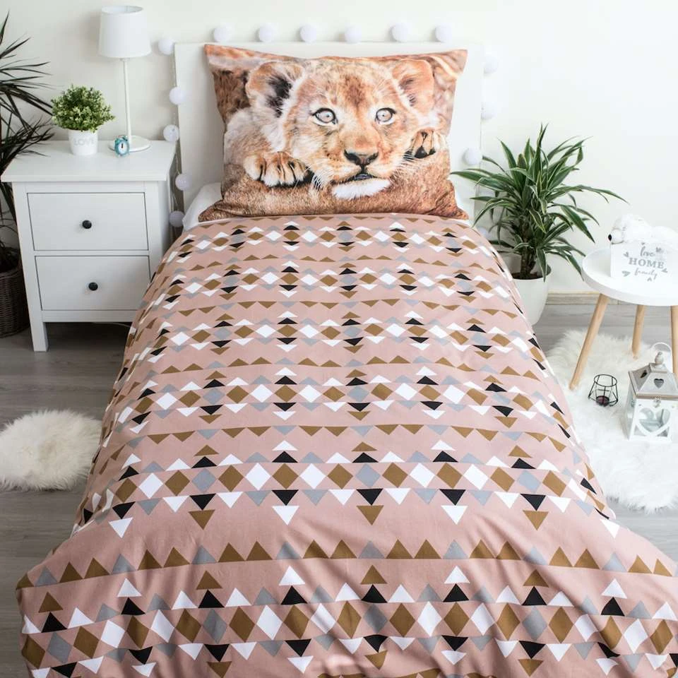 Animal Pictures Dekbedovertrek Leeuw - Eenpersoons -140 X 200 Cm - Katoen 6 Animal Pictures Dekbedovertrek Leeuw - Eenpersoons -140 X 200 Cm - Katoen - Afbeelding 4