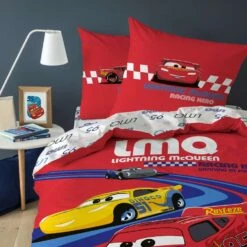 Disney Cars Dekbedovertrek Racing - Eenpersoons - 140 X 200 Cm - Katoen -Winkel Voor Premium Beddengoed 1000025557 0102