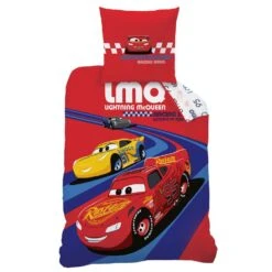 Disney Cars Dekbedovertrek Racing - Eenpersoons - 140 X 200 Cm - Katoen -Winkel Voor Premium Beddengoed 1000025557 0103