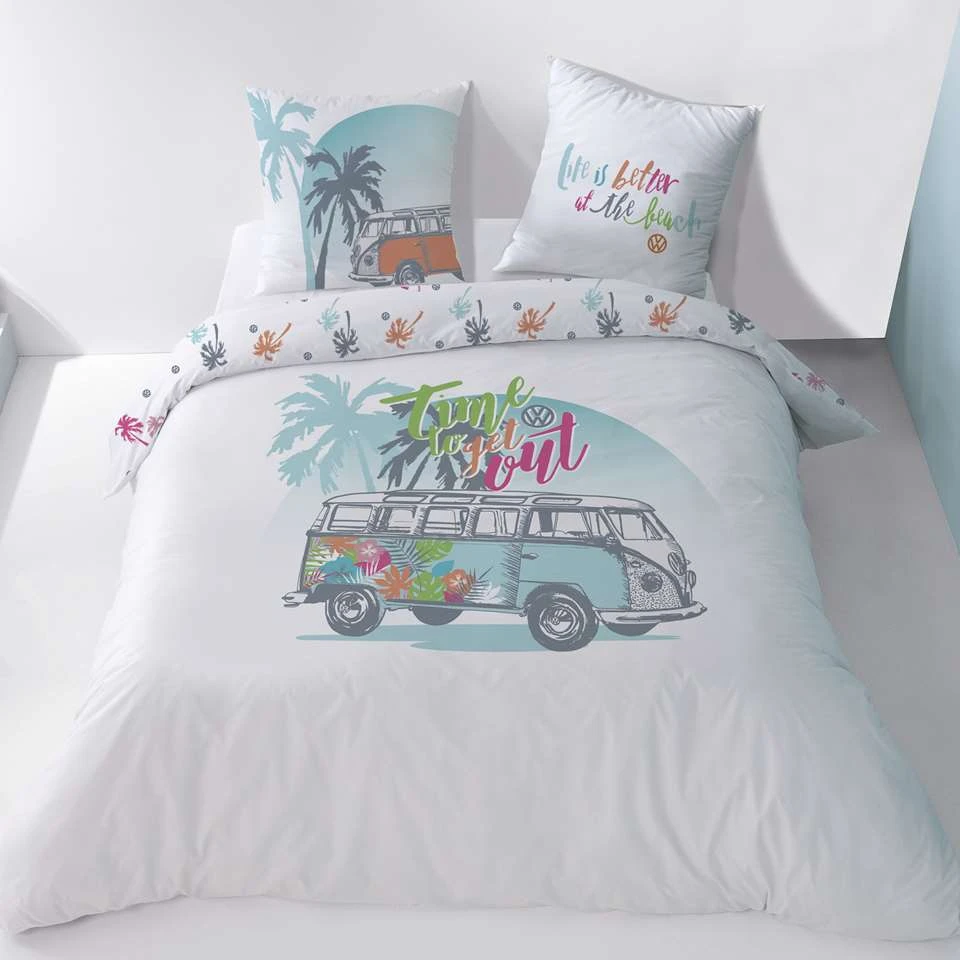 Volkswagen Dekbedovertrek Paradise - Eenpersoons - 140 X 200 Cm - Polycotton 5 Volkswagen Dekbedovertrek Paradise - Eenpersoons - 140 X 200 Cm - Polycotton - Afbeelding 3