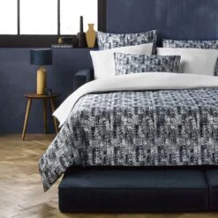 De Witte Lietaer Dekbedovertrek Katoen Jenga - Hotelmaat - 260 X 220 Cm - Blauw -Winkel Voor Premium Beddengoed 1000028642 0102