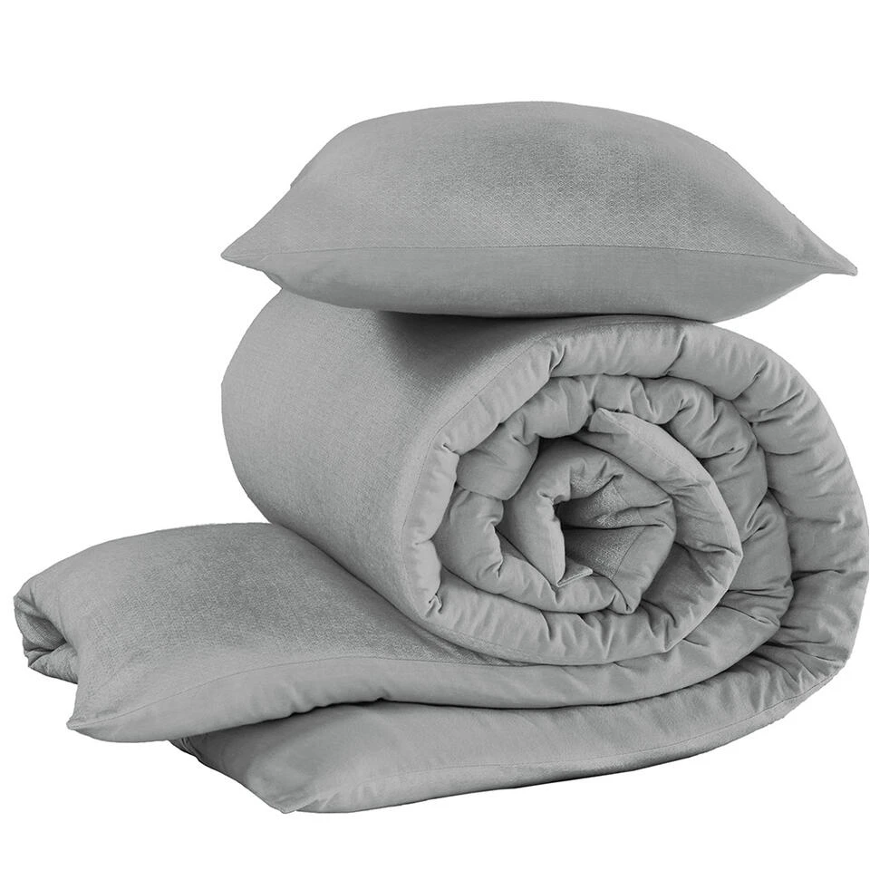 De Witte Lietaer Dekbedovertrek Tarbot - Eenpersoons - 140 X 200/220 Cm - Grijs 3 De Witte Lietaer Dekbedovertrek Tarbot - Eenpersoons - 140 X 200/220 Cm - Grijs