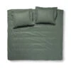 Damai Dekbedovertrek Katoen-satijn - 260x260/220cm - Groen Gestreept -Winkel Voor Premium Beddengoed 1000030671