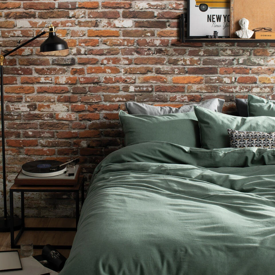 Damai Dekbedovertrek Flanel - 260 X 200/220cm - Groen 4 Damai Dekbedovertrek Flanel - 260 X 200/220cm - Groen - Afbeelding 2