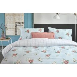 Walra - Dekbedovertrek Red Roses - 200x220 Cm - Blauw -Winkel Voor Premium Beddengoed 1000034117 0102