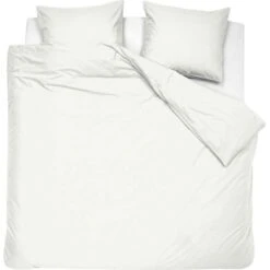 Damai Dekbedovertrek Organic Satijn Ivory-1-persoons (140 X 200/220 Cm)