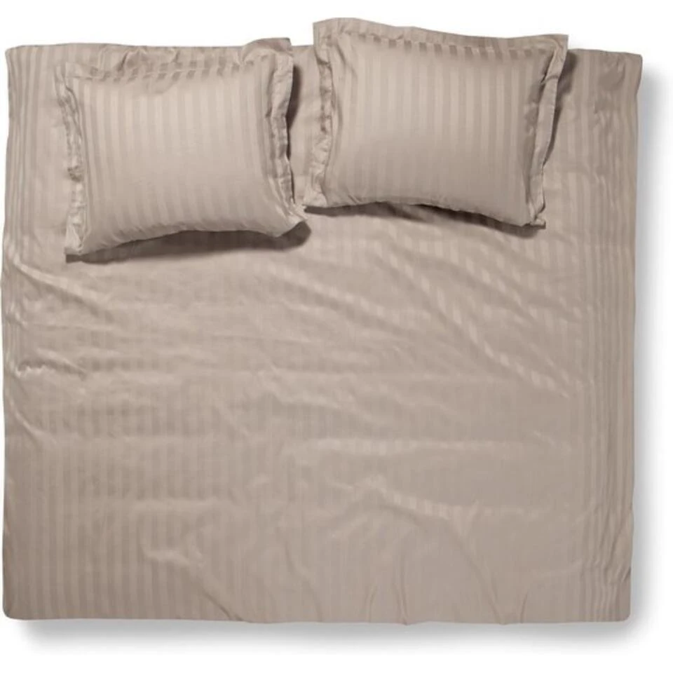 Dekbedovertrek Damai Linea Cement Satijn-200x200/220 3 Dekbedovertrek Damai Linea Cement Satijn-200x200/220