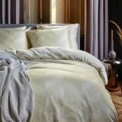 Damai Dekbedovertrek Atomy - Satijn - 260x200/220 Cm - Soft Beige -Winkel Voor Premium Beddengoed 1000034588 0102