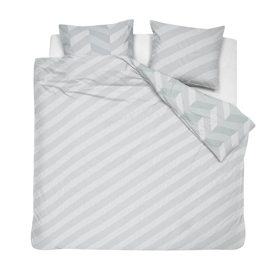 Damai Dekbedovertrek Atomy - Satijn - 260x200/220 Cm - Glacier 4 Damai Dekbedovertrek Atomy - Satijn - 260x200/220 Cm - Glacier - Afbeelding 2