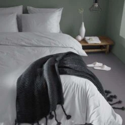 Damai Dekbedovertrek Organic Satijn Light Grey-1-persoons (140 X 200/220 Cm) -Winkel Voor Premium Beddengoed 1000034827 0102