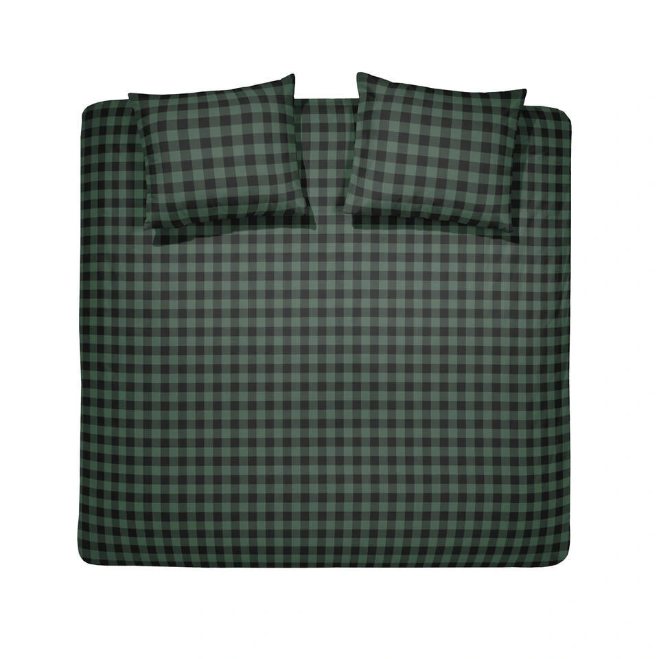 Damai Dekbedovertrek Flanel - 260 X 200/220cm - Groen Ruitmotief 3 Damai Dekbedovertrek Flanel - 260 X 200/220cm - Groen Ruitmotief
