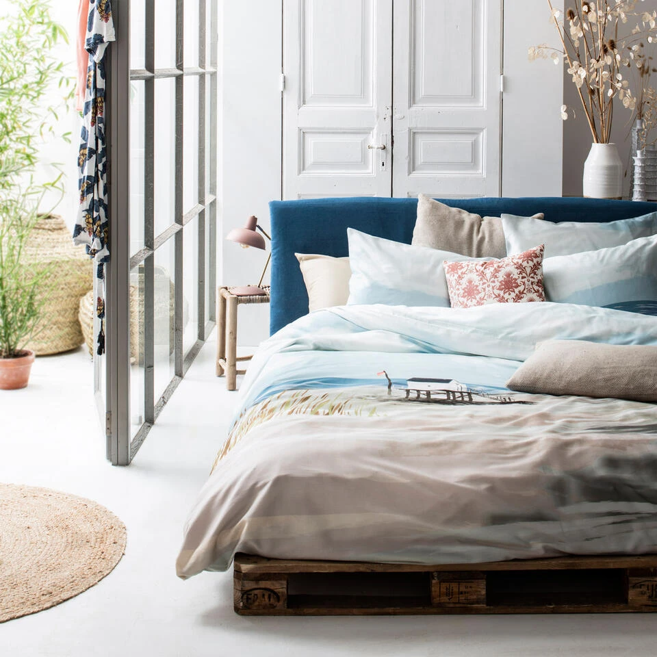 Cinderella Dekbedovertrek Ameland - Satijn - 240x200/220 Cm - Blue 4 Cinderella Dekbedovertrek Ameland - Satijn - 240x200/220 Cm - Blue - Afbeelding 2