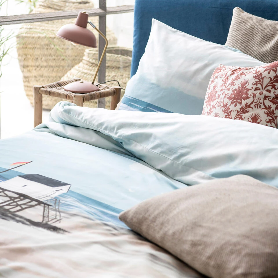 Cinderella Dekbedovertrek Ameland - Satijn - 240x200/220 Cm - Blue 5 Cinderella Dekbedovertrek Ameland - Satijn - 240x200/220 Cm - Blue - Afbeelding 3
