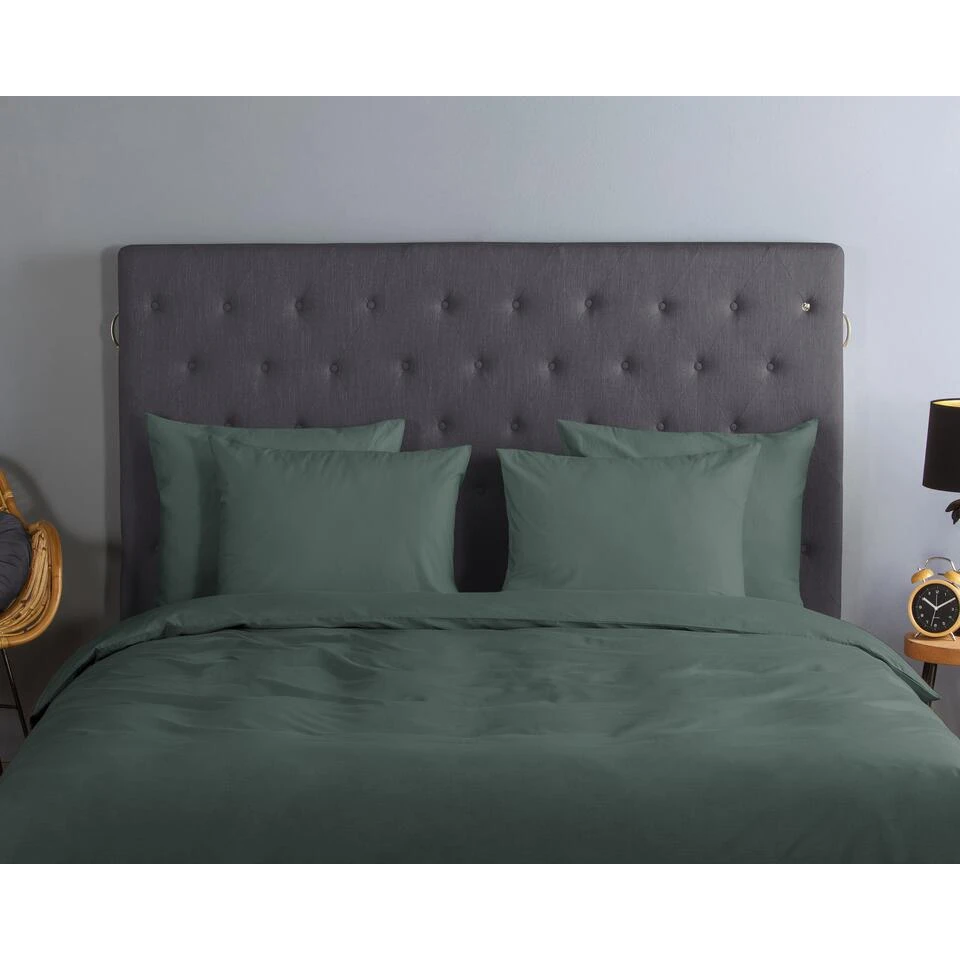 Good Morning Dekbedovertrek "Uni Olive Green" - Groen - (240x220 Cm) 5 Good Morning Dekbedovertrek "Uni Olive Green" - Groen - (240x220 Cm) - Afbeelding 3