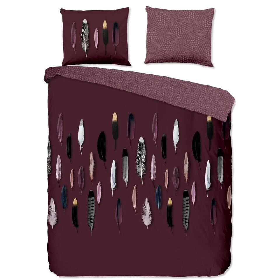 Good Morning Dekbedovertrek "Feathers" - Rood - (240x220 Cm) 3 Good Morning Dekbedovertrek "Feathers" - Rood - (240x220 Cm)