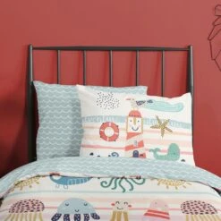 Good Morning Dekbedovertrek "Sea" - Multi - (140x220 Cm) -Winkel Voor Premium Beddengoed 1000035788 0102