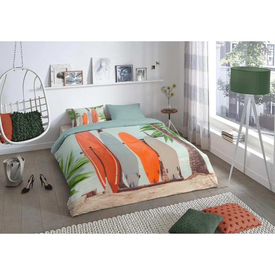 Good Morning Dekbedovertrek "Surf" - Multi - (140x220 Cm) 4 Good Morning Dekbedovertrek "Surf" - Multi - (140x220 Cm) - Afbeelding 2