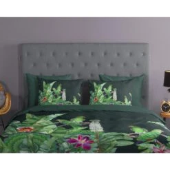 Good Morning Dekbedovertrek "Cato" - Groen - (200x220 Cm) 8 Good Morning Dekbedovertrek "Cato" - Groen - (200x220 Cm) -Winkel Voor Premium Beddengoed 1000035904 0110