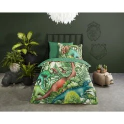 Good Morning Dekbedovertrek "Prehistory" - Groen - (140x220 Cm) 7 Good Morning Dekbedovertrek "Prehistory" - Groen - (140x220 Cm) -Winkel Voor Premium Beddengoed 1000035937 0101