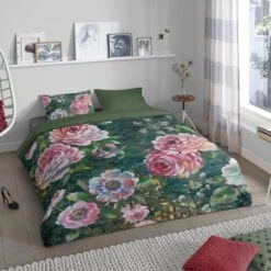 Good Morning Dekbedovertrek "Fleur" - Groen - (140x220 Cm) 9 Good Morning Dekbedovertrek "Fleur" - Groen - (140x220 Cm) -Winkel Voor Premium Beddengoed 1000035975 0103