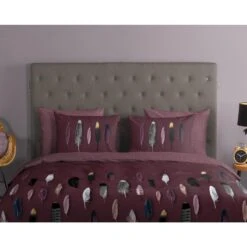 Good Morning Dekbedovertrek "Feathers" - Rood - (140x220 Cm) -Winkel Voor Premium Beddengoed 1000035977 0110