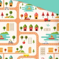 Good Morning Dekbedovertrek "Roadmap" - Multi - (140x220 Cm) 7 Good Morning Dekbedovertrek "Roadmap" - Multi - (140x220 Cm) -Winkel Voor Premium Beddengoed 1000035998 0102