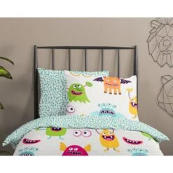 Good Morning Dekbedovertrek "Booh" - Multi - (140x220 Cm)