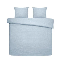 Damai Dekbedovertrek Ebba - Biologisch Katoen - 240x200/220 Cm - Soft Blue