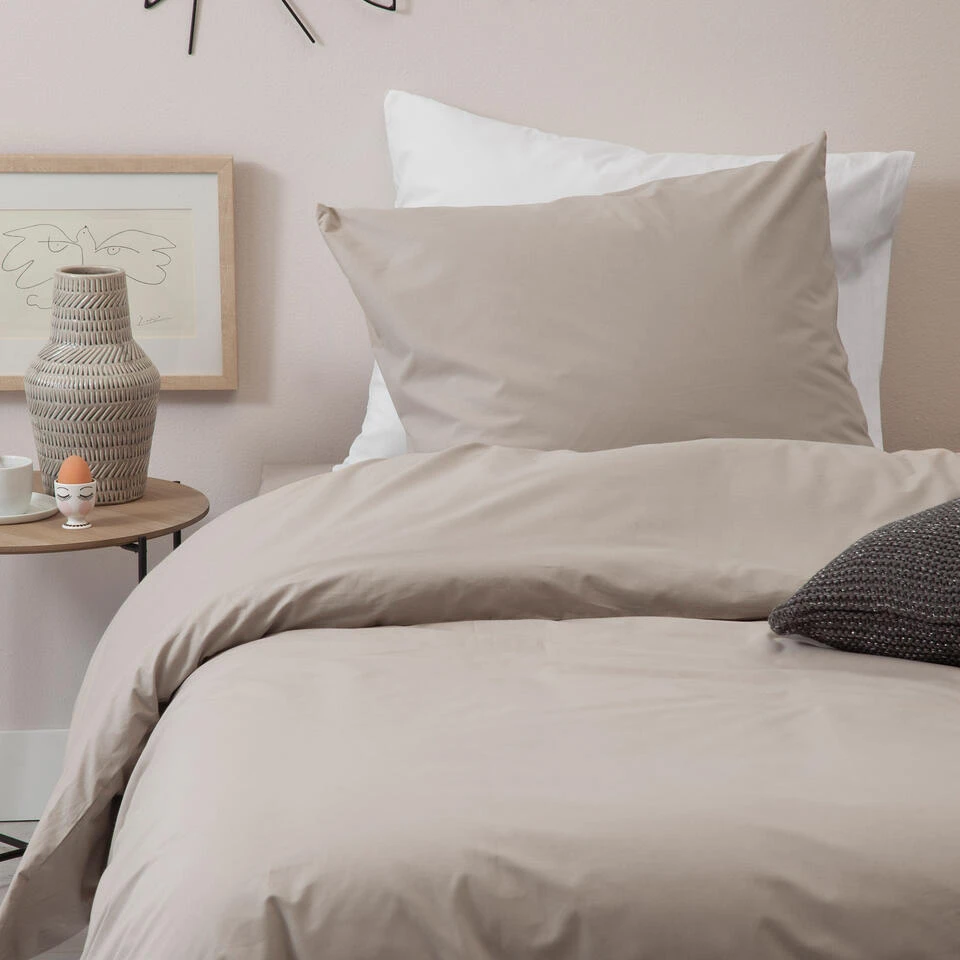 Cinderella Dekbedovertrek Friday - Polykatoen - 140x200/220 Cm - Taupe 4 Cinderella Dekbedovertrek Friday - Polykatoen - 140x200/220 Cm - Taupe - Afbeelding 2