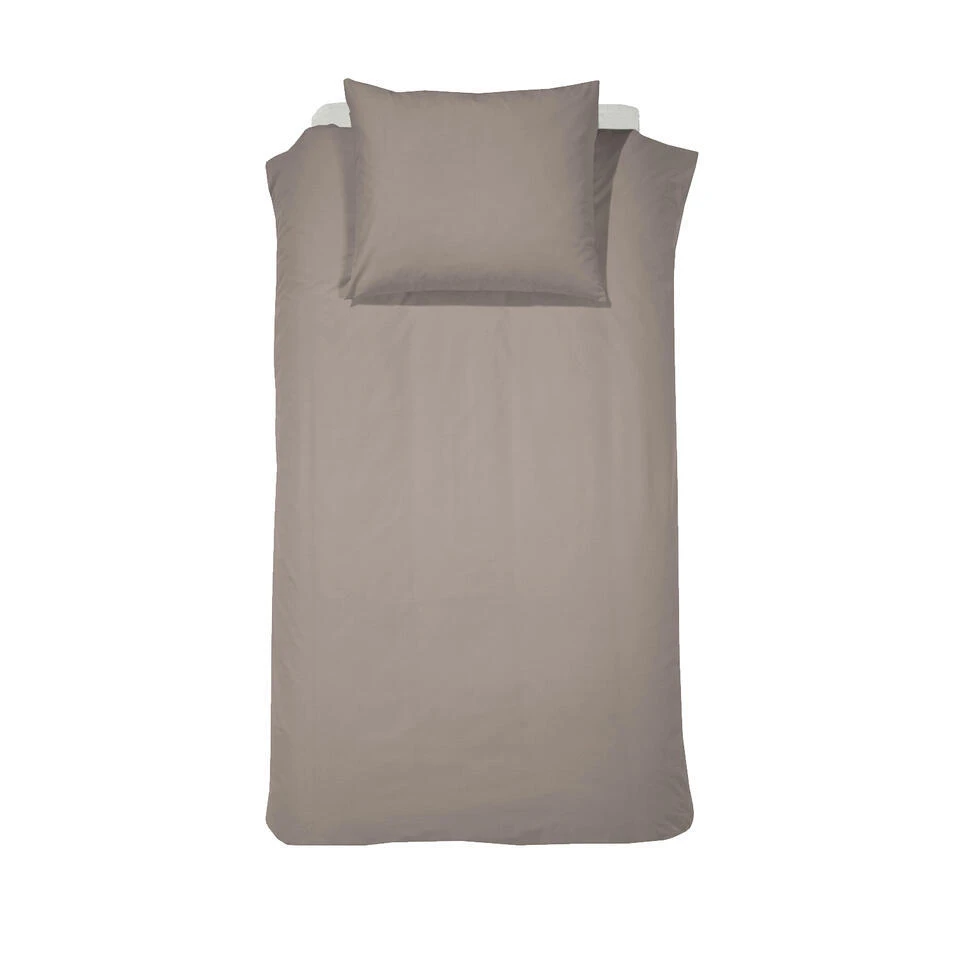 Cinderella Dekbedovertrek Friday - Polykatoen - 140x200/220 Cm - Taupe 3 Cinderella Dekbedovertrek Friday - Polykatoen - 140x200/220 Cm - Taupe