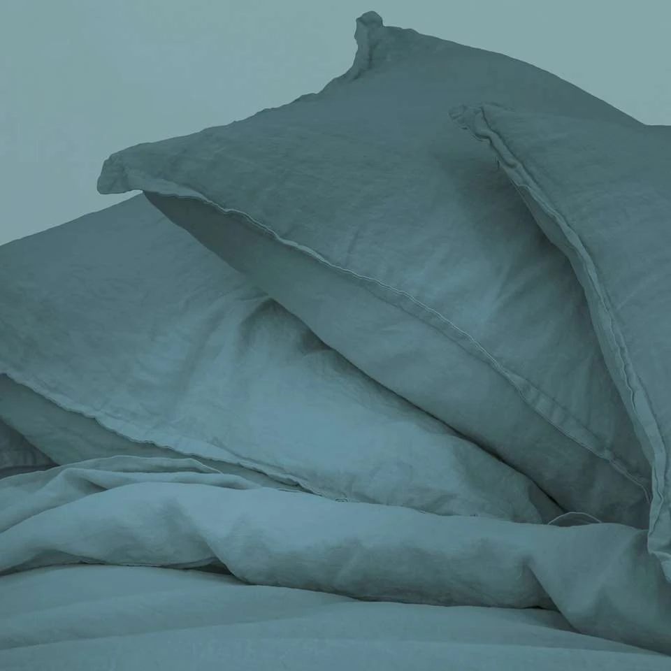 Matt & Rose Set Kussenslopen Groen - 65 X 65 Cm - 100% Linnen 4 Matt & Rose Set Kussenslopen Groen - 65 X 65 Cm - 100% Linnen - Afbeelding 2