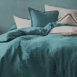 Matt & Rose Set Kussenslopen Groen - 65 X 65 Cm - 100% Linnen 9 Matt & Rose Set Kussenslopen Groen - 65 X 65 Cm - 100% Linnen -Winkel Voor Premium Beddengoed 1000038495 0103