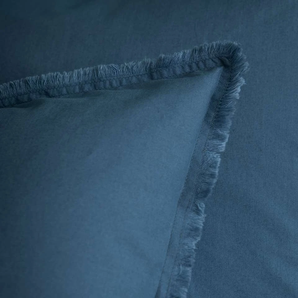 Matt & Rose Set Kussenslopen Blauw - 65 X 65 Cm - Gewassen Katoen 5 Matt & Rose Set Kussenslopen Blauw - 65 X 65 Cm - Gewassen Katoen - Afbeelding 3