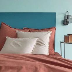 Matt & Rose Set Kussenslopen Terracotta - 65 X 65 Cm - Gewassen Katoen -Winkel Voor Premium Beddengoed 1000038505 0103