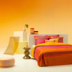 Damai Dekbedovertrek Lucid - Satijn - 260x200/220 Cm - Orange -Winkel Voor Premium Beddengoed 1000042981 0102