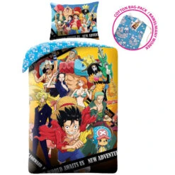 One Piece Dekbedovertrek New Adventures - Eenpersoons - 140 X 200 Cm - Katoen -Winkel Voor Premium Beddengoed 1000044579 0103