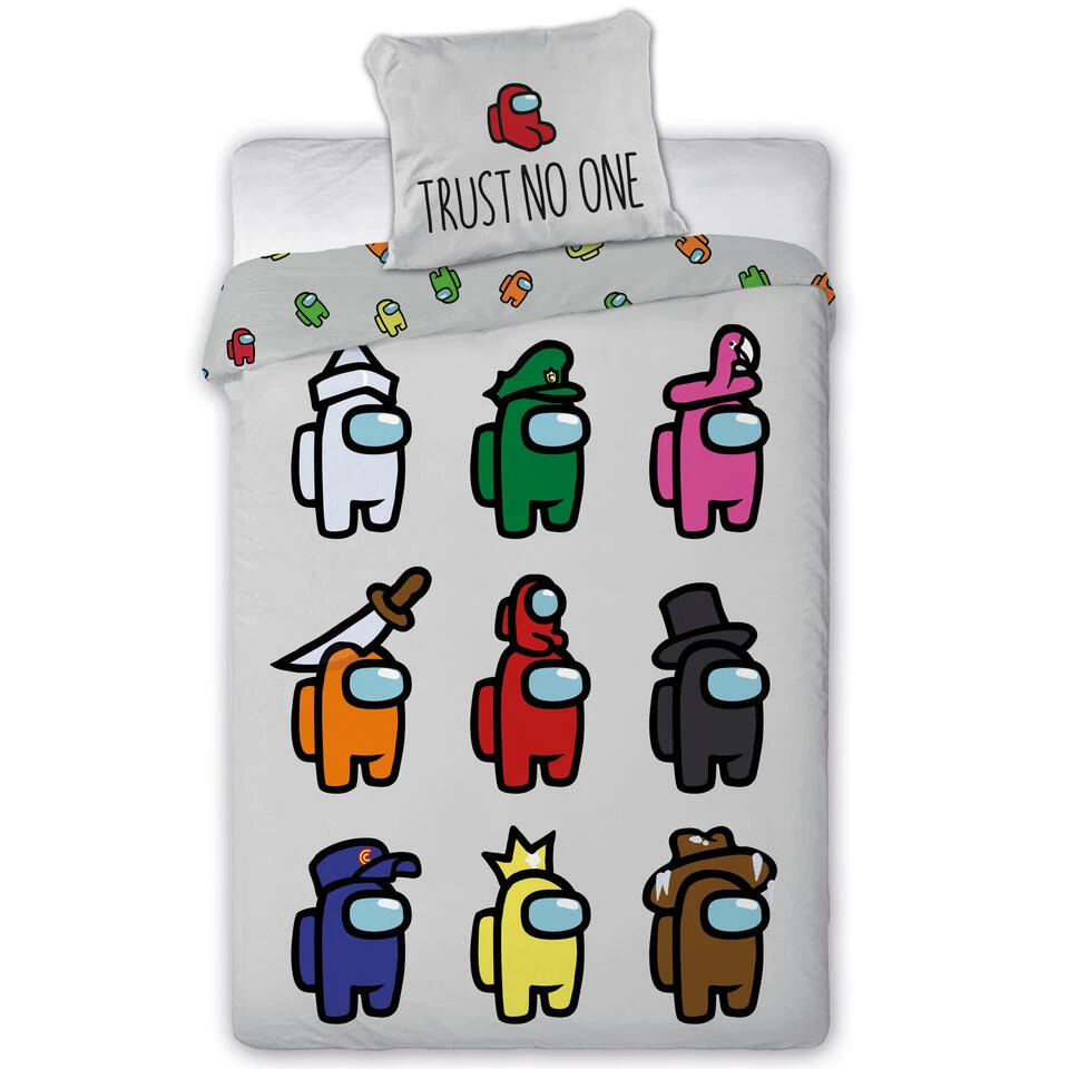 Among Us Dekbedovertrek Trust No One - Eenpersoons - 140 X 200 Cm - Katoen 3 Among Us Dekbedovertrek Trust No One - Eenpersoons - 140 X 200 Cm - Katoen