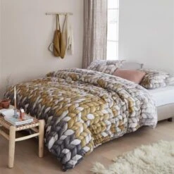 Ariadne At Home Dekbedovertrek Warmly Oker-260x200/220 -Winkel Voor Premium Beddengoed 1000045148 0102