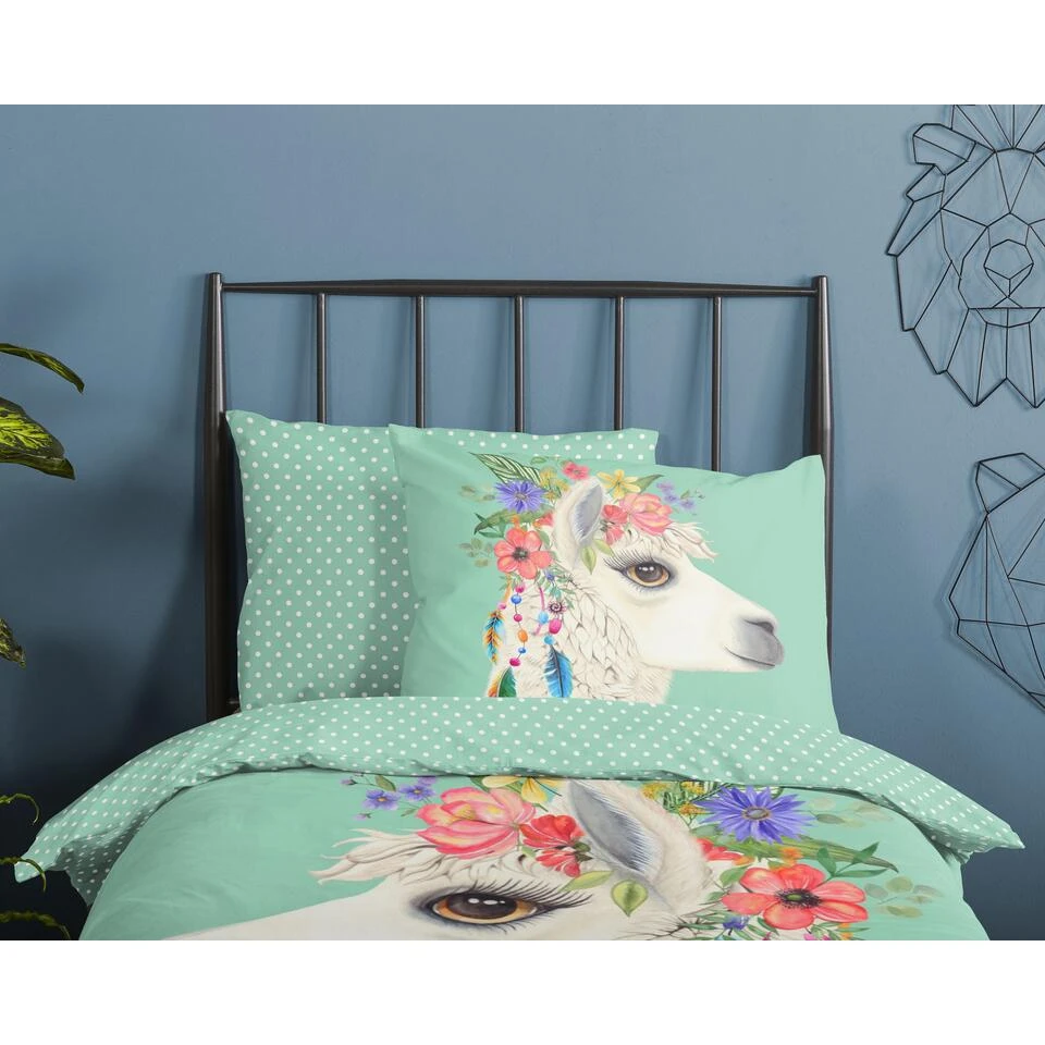 Good Morning Dekbedovertrek "Joey" - Mint - (140x220 Cm) 6 Good Morning Dekbedovertrek "Joey" - Mint - (140x220 Cm) - Afbeelding 4