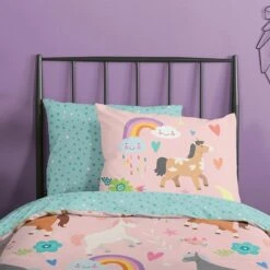 Good Morning Dekbedovertrek "Horses" - Multi - (120x150 Cm) -Winkel Voor Premium Beddengoed 1000045568 0102