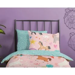 Good Morning Dekbedovertrek "Horses" - Multi - (120x150 Cm) -Winkel Voor Premium Beddengoed 1000045568 0110