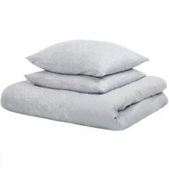 Beliani Beddengoed MORNINGSIDE - Grijs Katoen