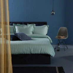 Damai Dekbedovertrek Katoen-satijn - 200x200/220cm - Mist Groen Gestreept 9 Damai Dekbedovertrek Katoen-satijn - 200x200/220cm - Mist Groen Gestreept -Winkel Voor Premium Beddengoed 1000051422 0103